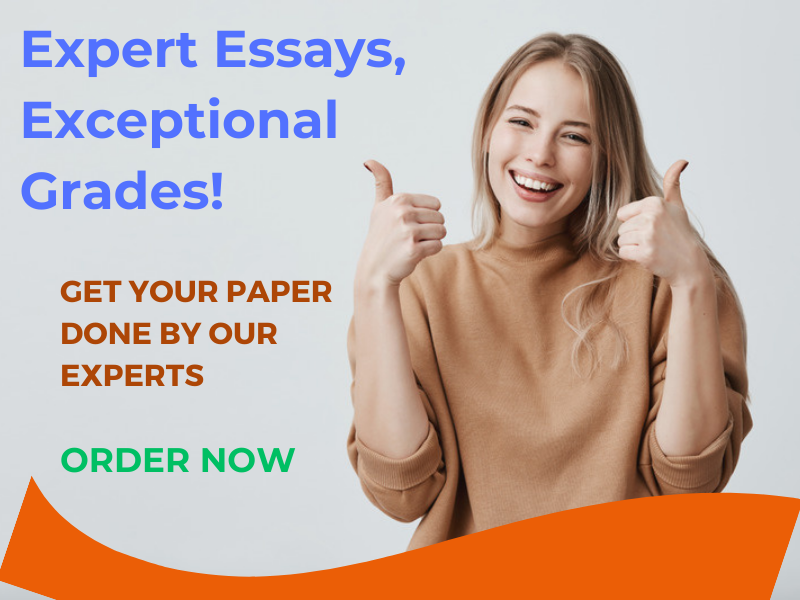Happy student giving thumbs up with text promoting expert essay writing services for exceptional grades